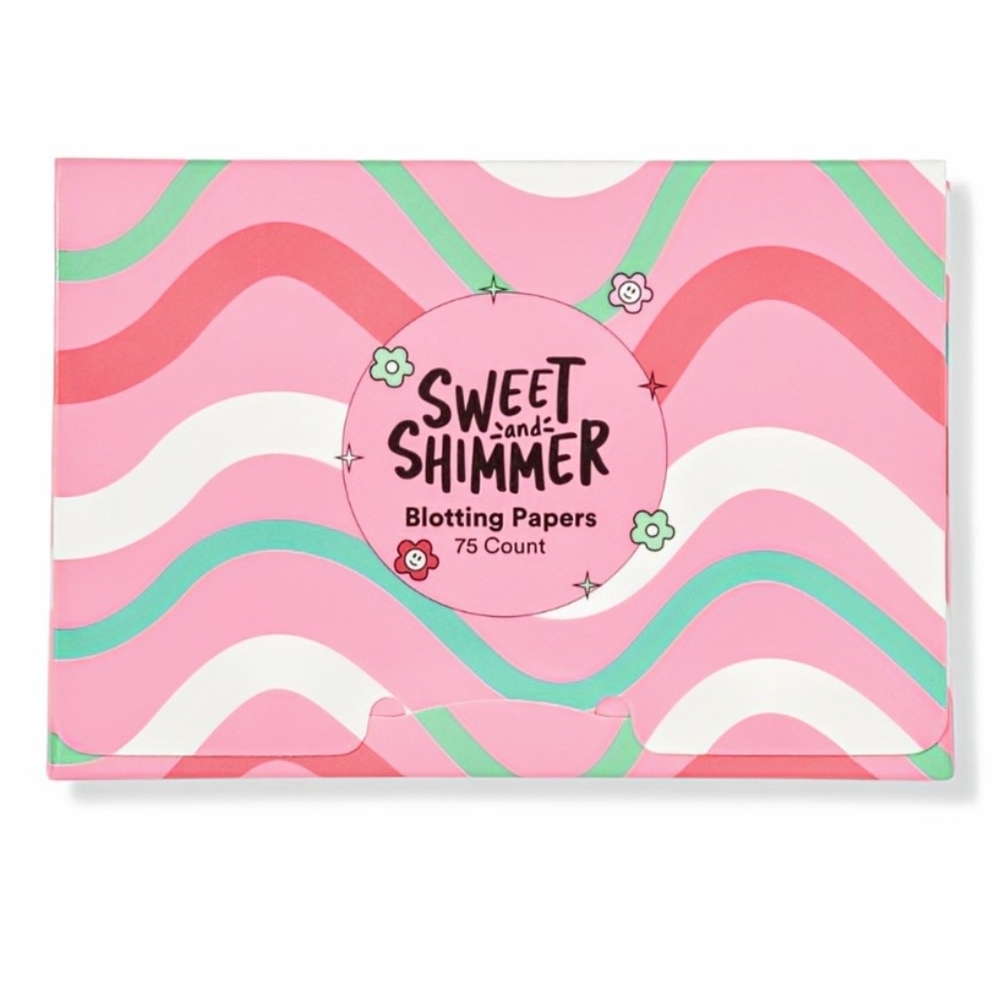 3/$12 Sweet & Shimmer Oil Blotting Sheets 75ct. Travel Paper Pack Skincare